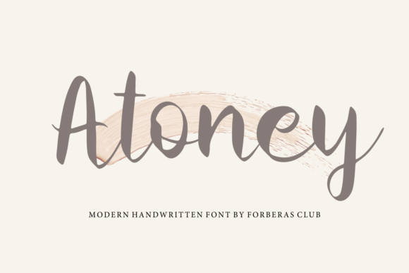 Atoney: A Handwritten Font for Elegant Design