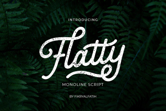 Flatty Monoline Font for Web Design