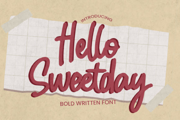 Hello Sweetday: A Handwritten Font for Creative Expression